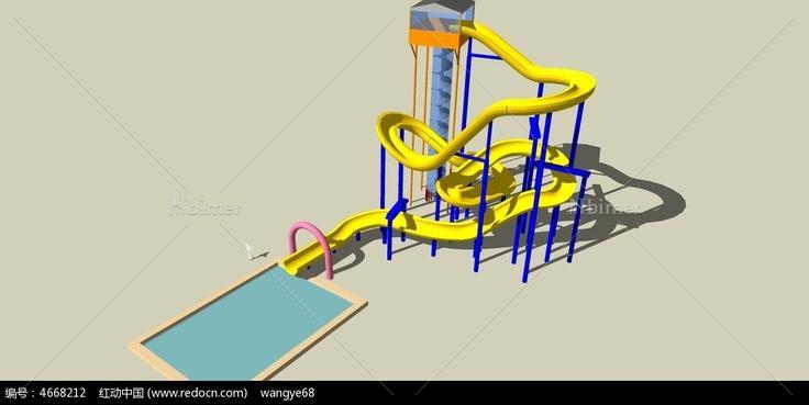 儿童游玩娱乐设施skp模型