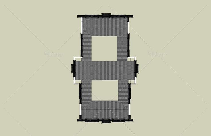 徽派庭院住宅(38783)su模型下载