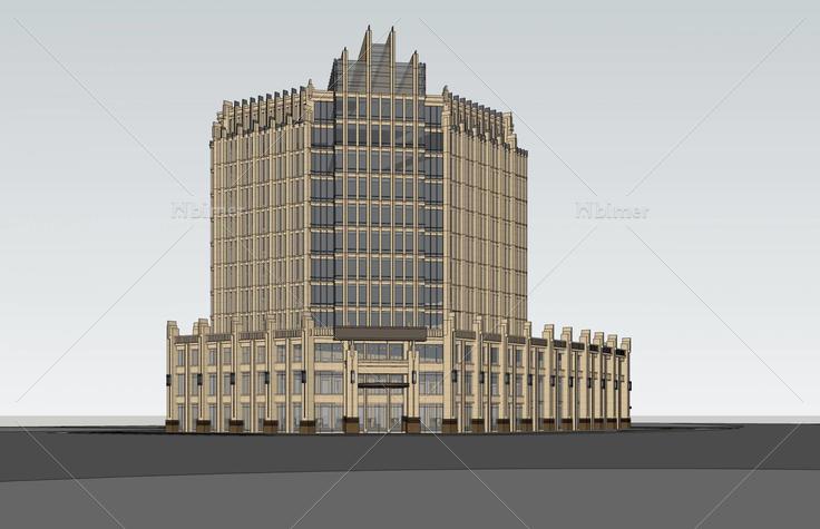 新古典风格商业办公楼(48310)su模型下载