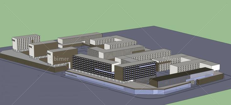 现代多层科技园(51293)su模型下载