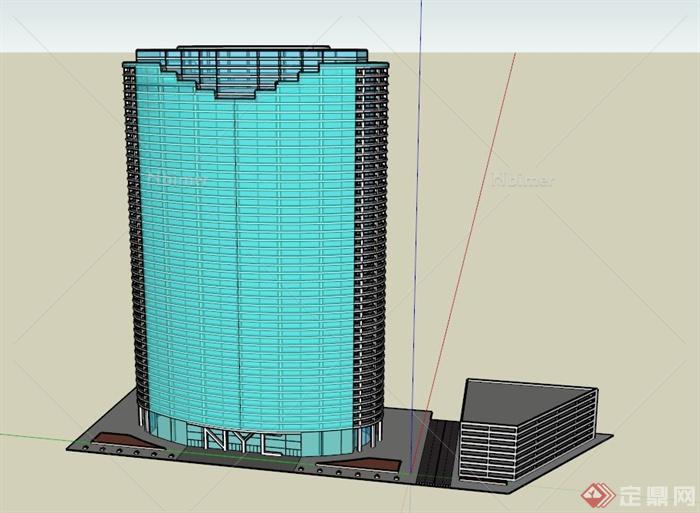 纽约某办公大楼建筑设计SU模型