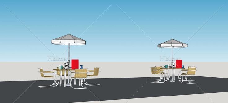 露天座椅及伞亭(79068)su模型下载