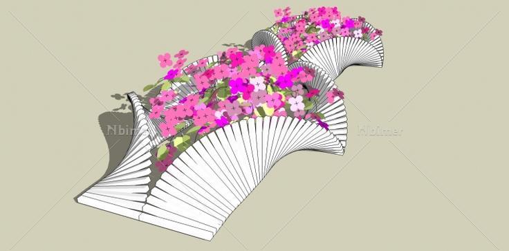 自制景观花坛SketchUp模型提供下载分享带截图预