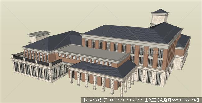 某地会展中心建筑su精致模型