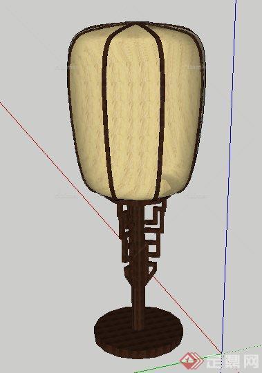 一盏中式风格台灯su模型