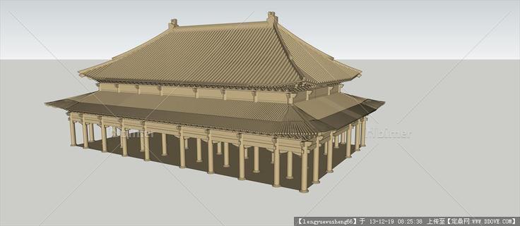 古建宫殿su模型