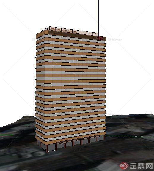 现代某高层医院建筑设计SU模型
