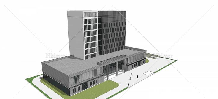 现代办公大楼(43576)su模型下载