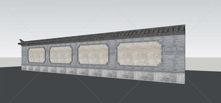 围墙(73306)su模型下载