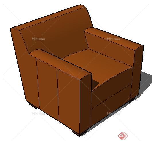 设计素材之单人沙发设计素材su模型2