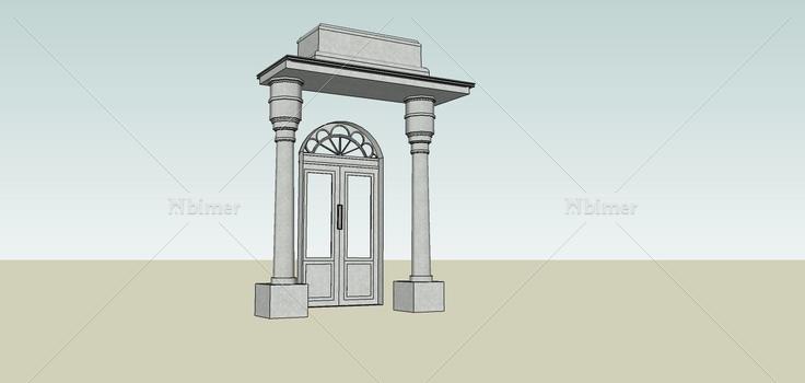 建筑构件-大门(75271)su模型下载