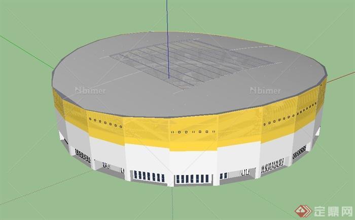 某篮球馆建筑设计SU模型