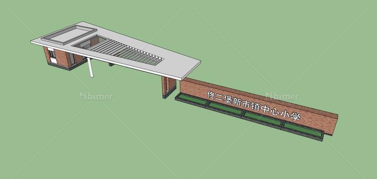 现代风格入口(75317)su模型下载