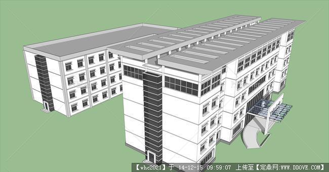 某地卫生院建筑设计su精致模型