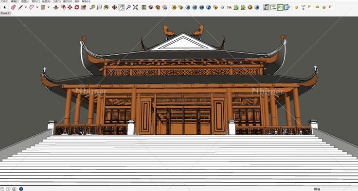 NEW!-分享精致南方古建筑SketchUp模型下载带截图