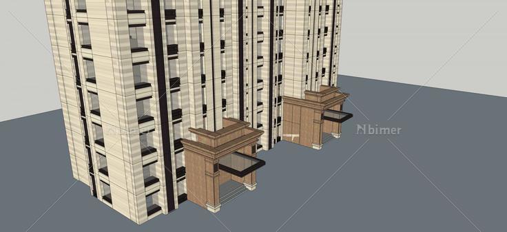 新古典高层住宅(49707)su模型下载