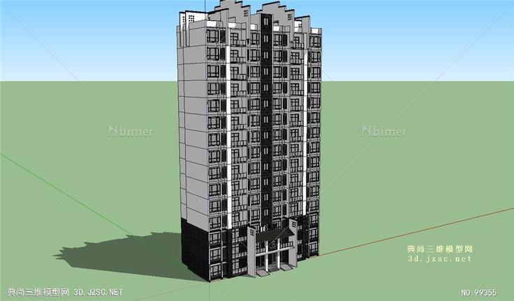 新中式风格住宅B户型15层