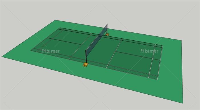 羽毛球场设计su模型