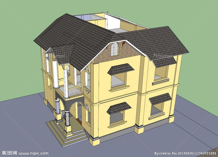 sketchup别墅图片