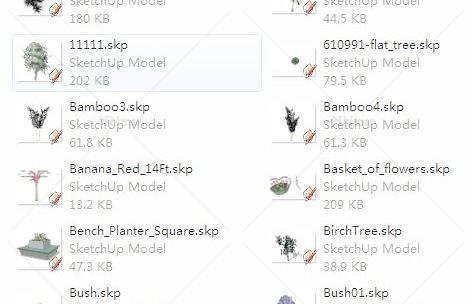 自己常用的su植物素材
