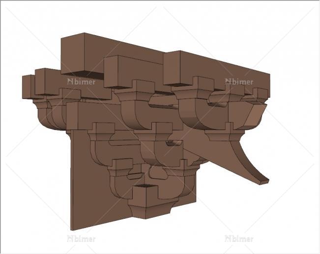 提供宋式斗拱，5铺作SketchUp模型下载，研究学习