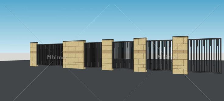 围墙护栏(73783)su模型下载