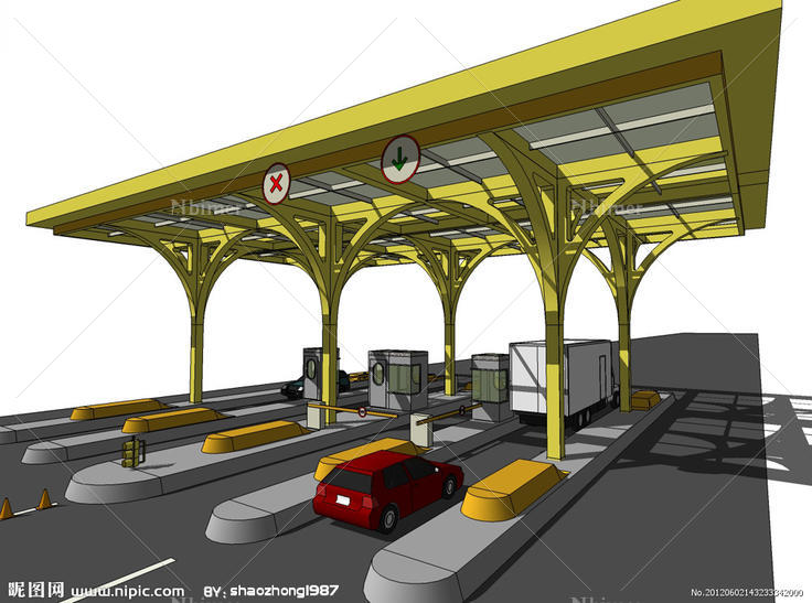公路收费站图片