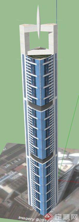 现代超高层建筑设计SU模型