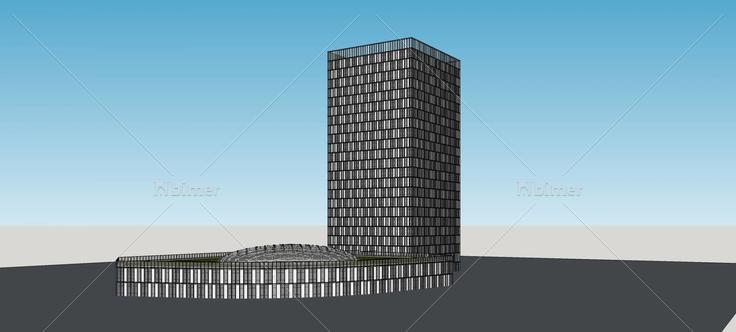现代高层办公楼(82346)su模型下载