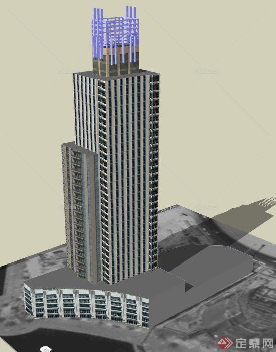 超现代公寓楼建筑设计SU模型