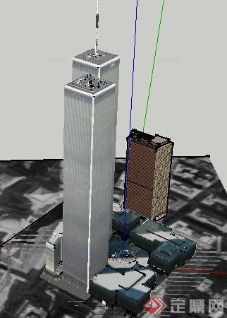 城市超高层标志性办公建筑设计SU模型
