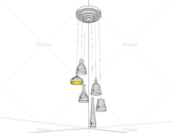 家装创意吊灯欧式风(140061)su模型下载