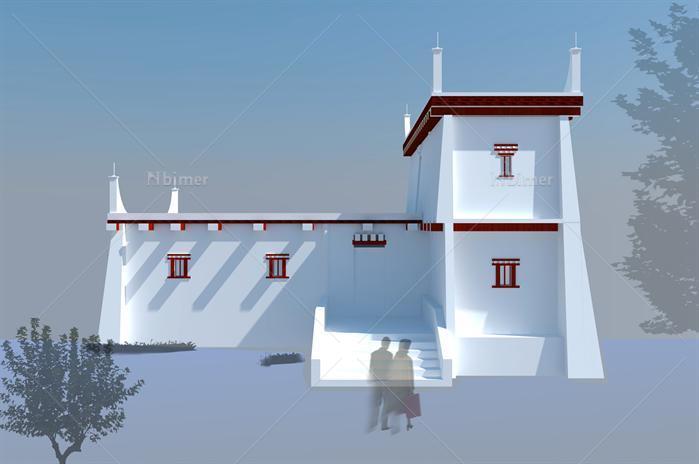 某藏族民居建筑设计方案su模型