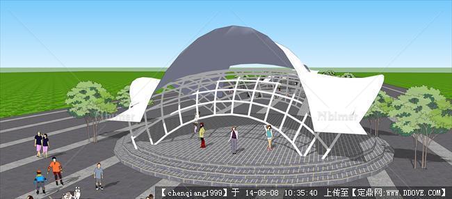 某公园小品建筑景观设计su模型