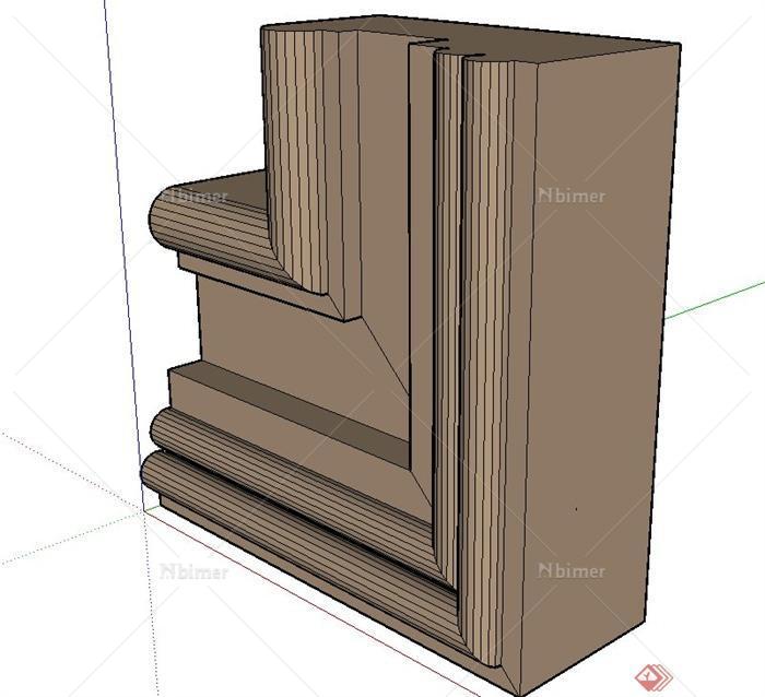 建筑构件窗套设计SU模型