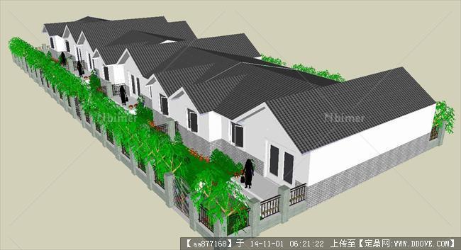 新农村建筑设计方案精细SU设计模型