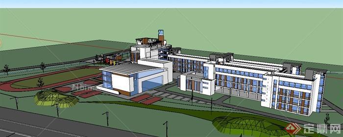 某地小学学校整体建筑设计SU模型