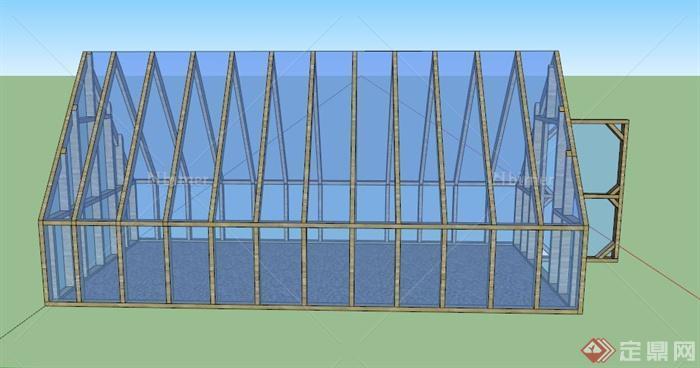 某欧式温室大棚设计SU模型