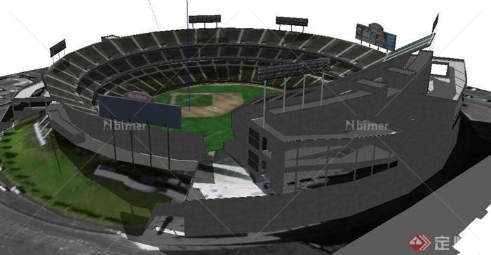 某现代体育场馆建筑设计SU模型