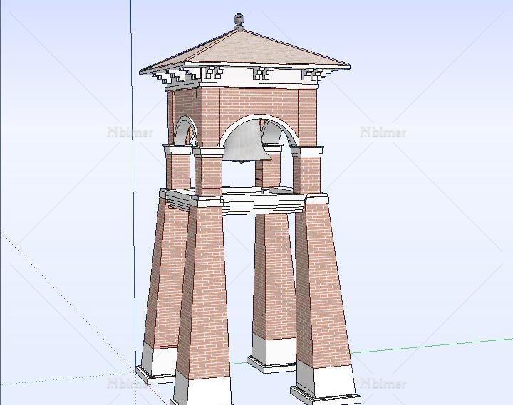钟楼SU模型室内设计免费下载
