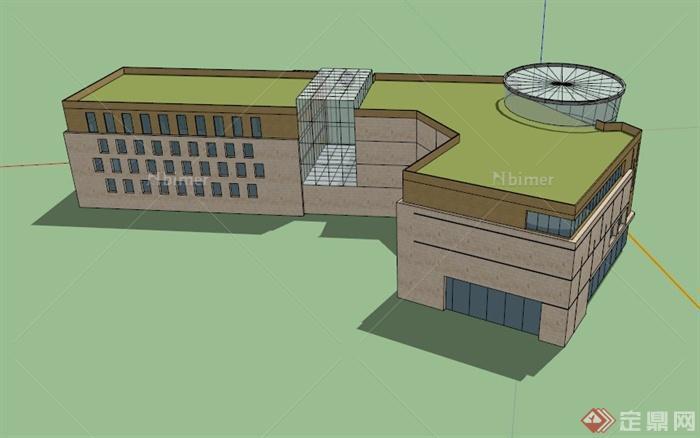 现代医院建筑设计SU模型