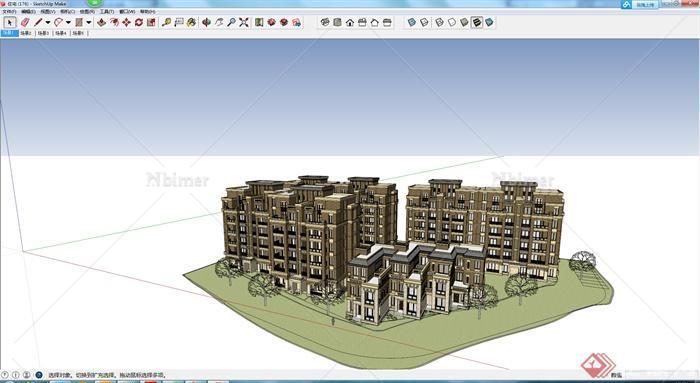 某居住住宅建筑群建筑设计SU模型