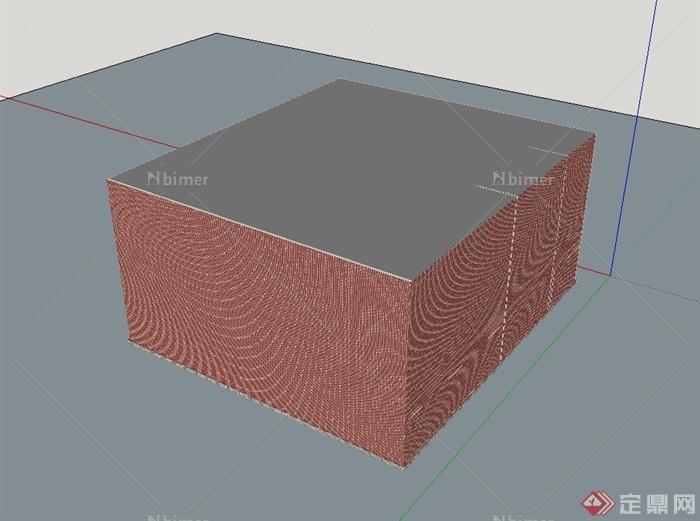 现代风格多层砖砌办公楼建筑设计su模型[原创]