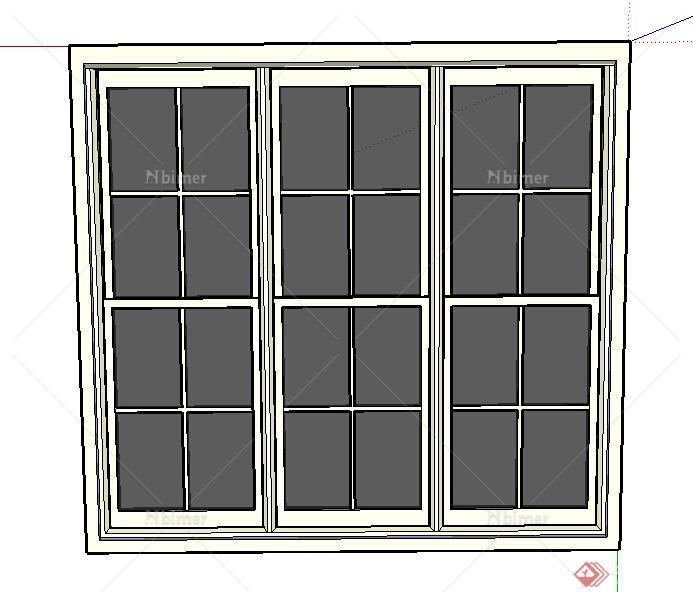 某现代窗户装饰设计方案SU模型1