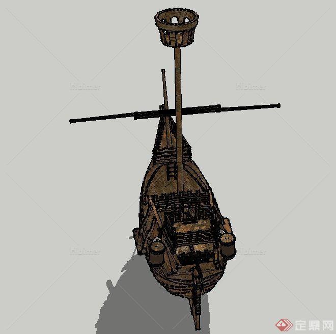 某交通工具海盗船设计SU模型