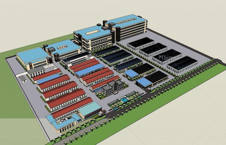 现代工业园区(43494)su模型下载