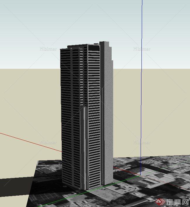 现代某高层电信公司建筑设计SU模型