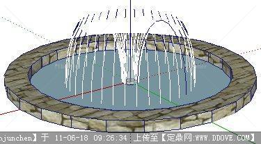 喷泉02SU模型