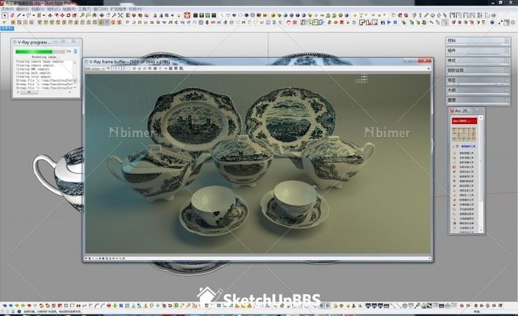 NEW!-分享精细青花瓷产品渲染带VRay2.0参数模型