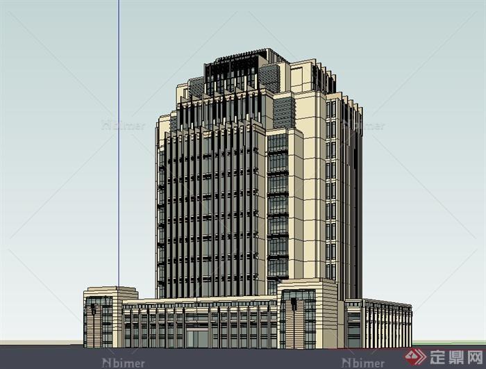 某新古典风格政府办公楼设计su模型[原创]